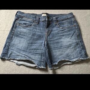J Crew Denim Shorts Womens 30 Casual Raw Hemline Stretch Classic Preppy Everyday